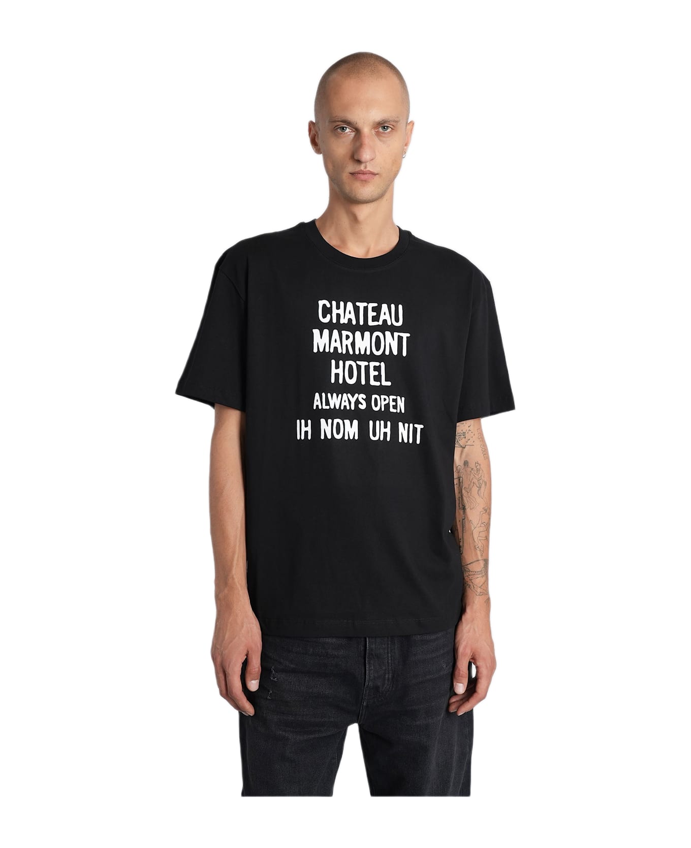 ih nom uh nit T-shirt In Black Cotton - black