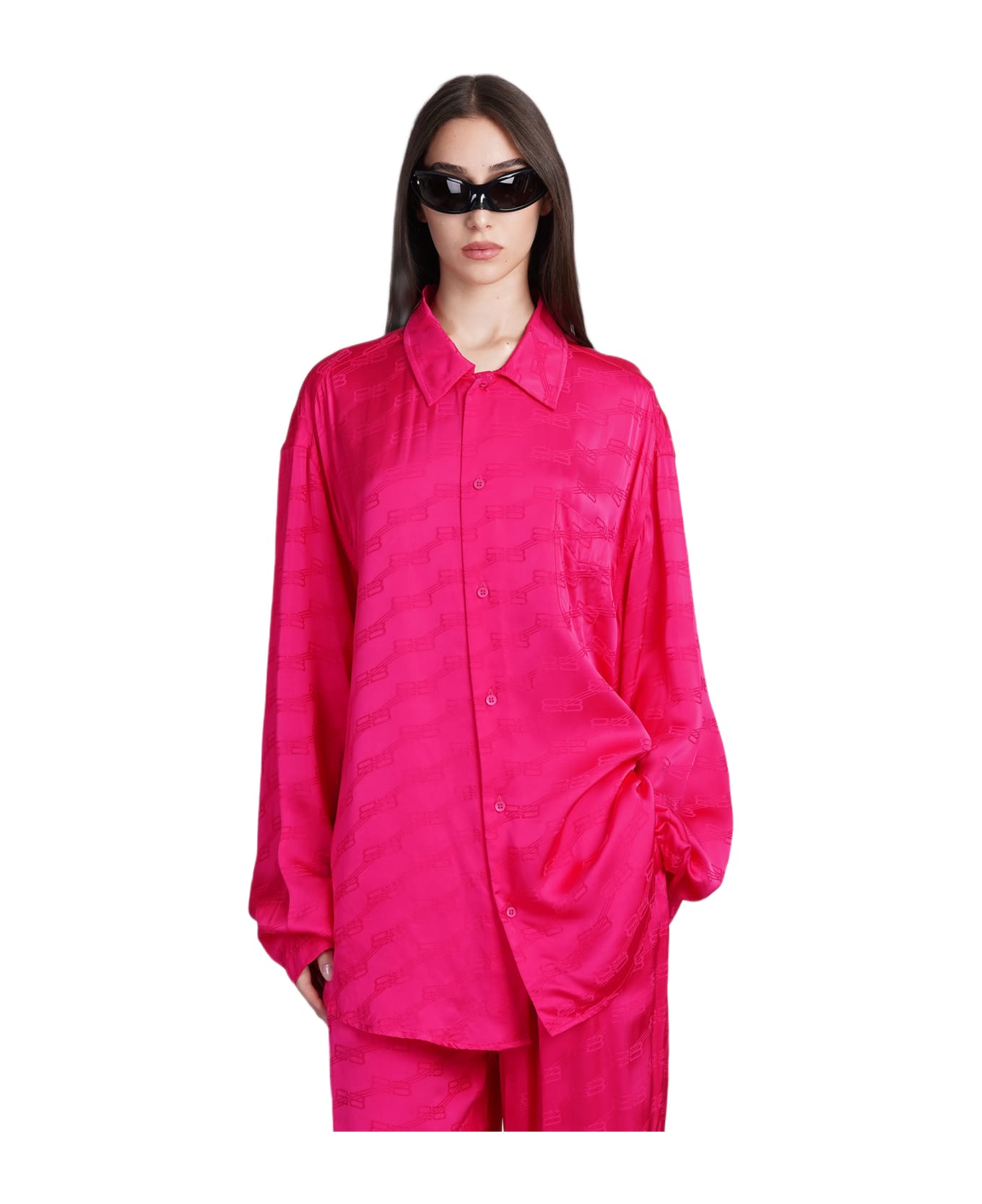 Balenciaga Classic 'bb Monogram' Shirt - fuxia