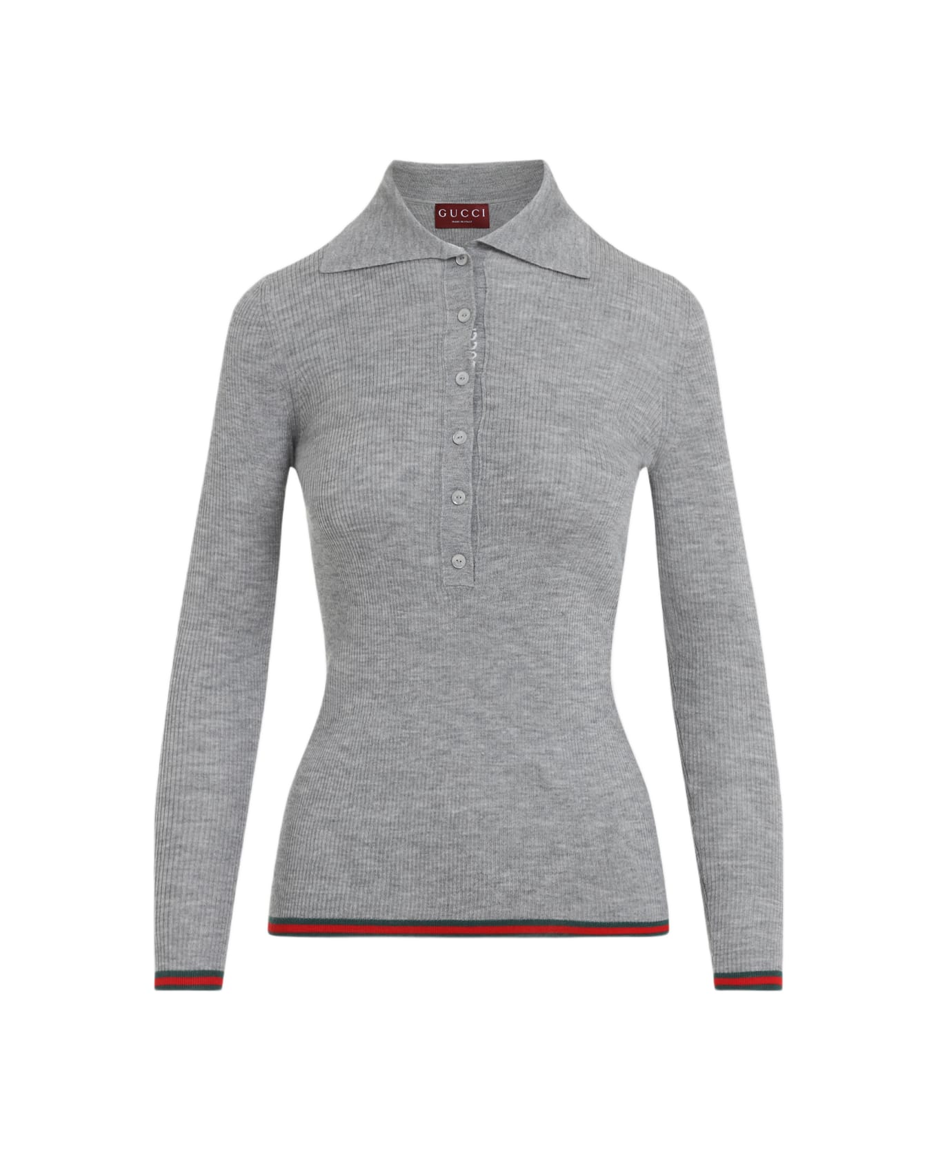 Gucci Web Polo - Light Grey  Mel