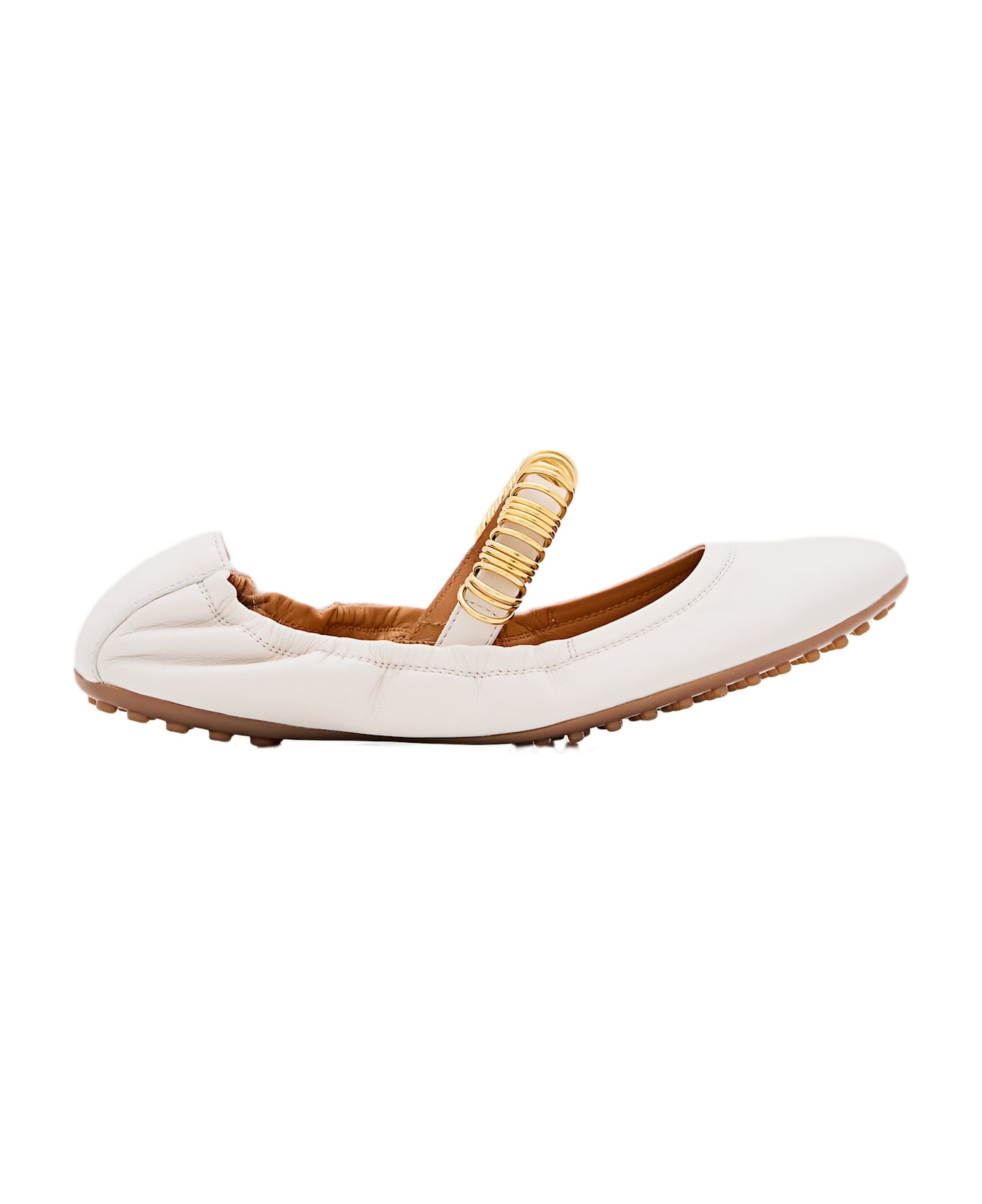 Tod
s Leather Ballerina - BIANCO CALCE