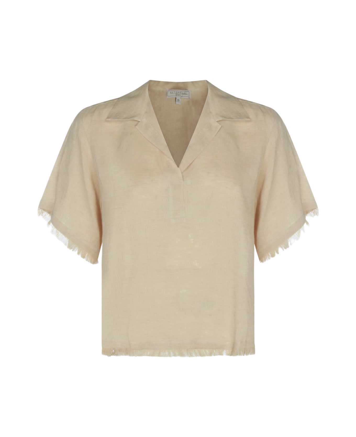 Antonelli Beige Linen Shirt - Beige