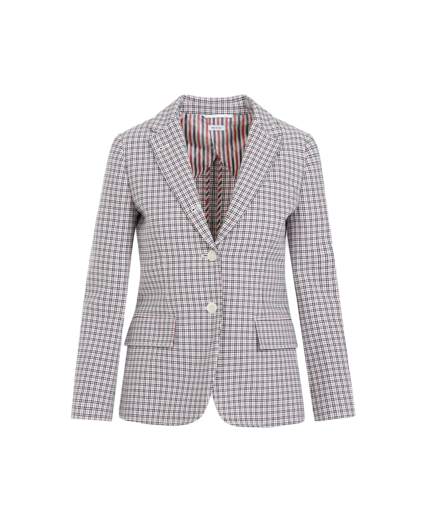 Thom Browne Small Check Cotton Jacket - Rwbwht