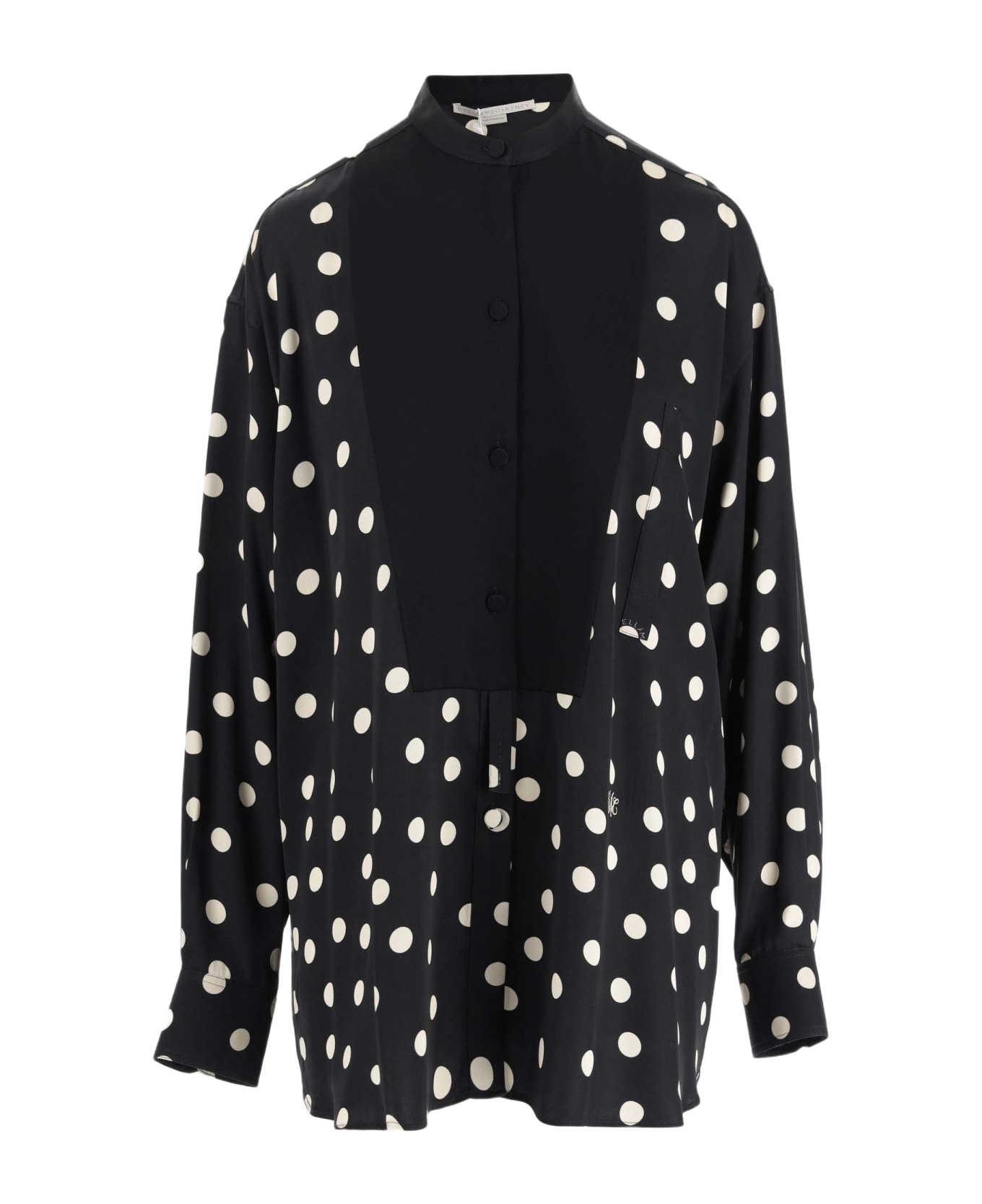 Stella McCartney Viscose Shirt With Polka Dot Pattern - Black ブラウス