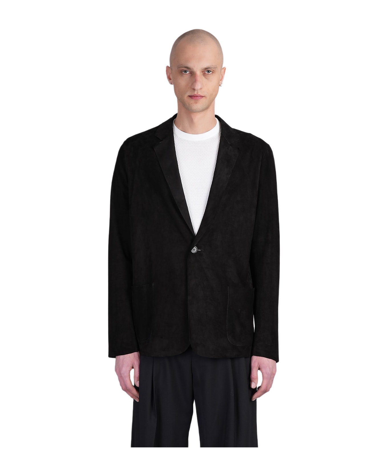Salvatore Santoro Leather Jacket In Black Leather - black