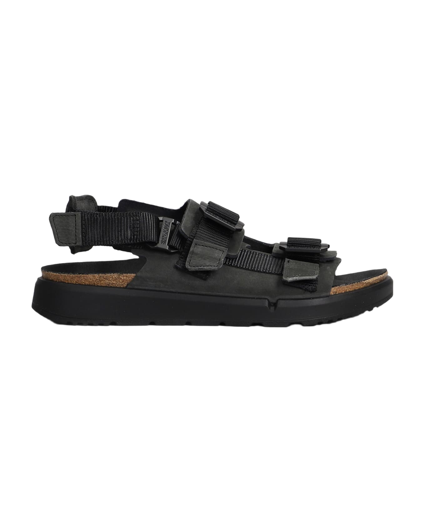 Birkenstock Shinjuku Flats In Black Leather - BLACK