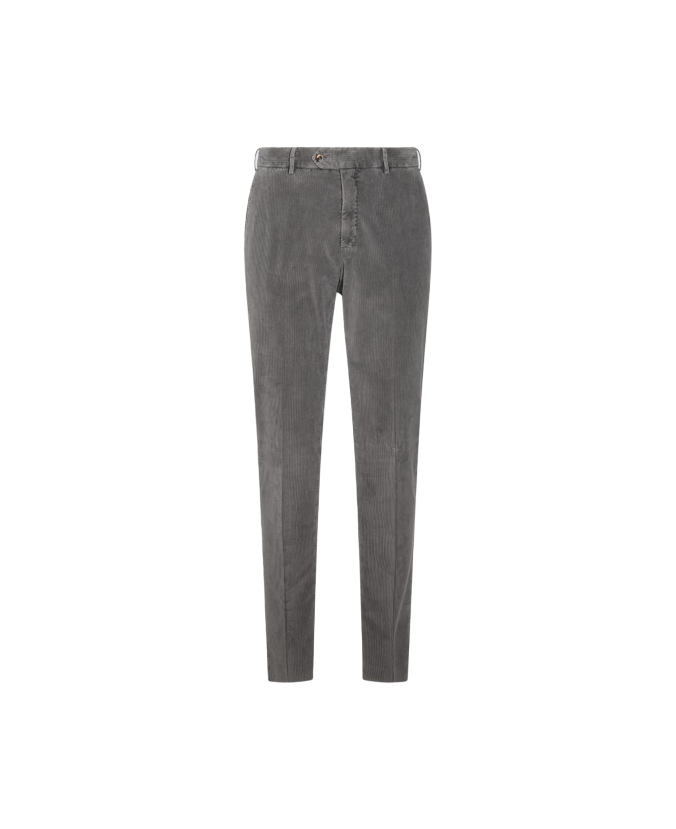 PT Torino Grey Cotton Slim Jogger Pants - Beige