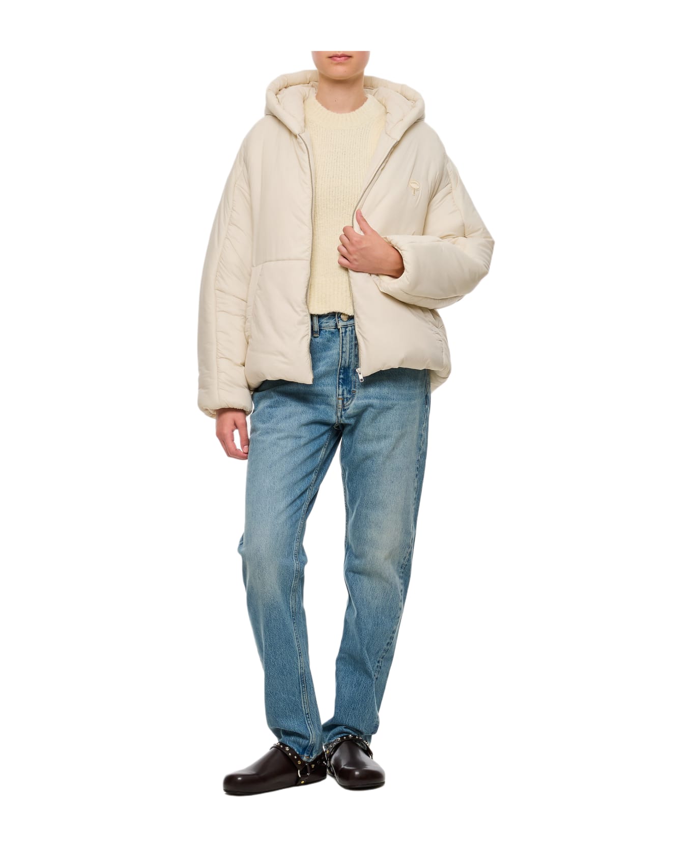 Mordecai Padded Hooded Jacket - Beige