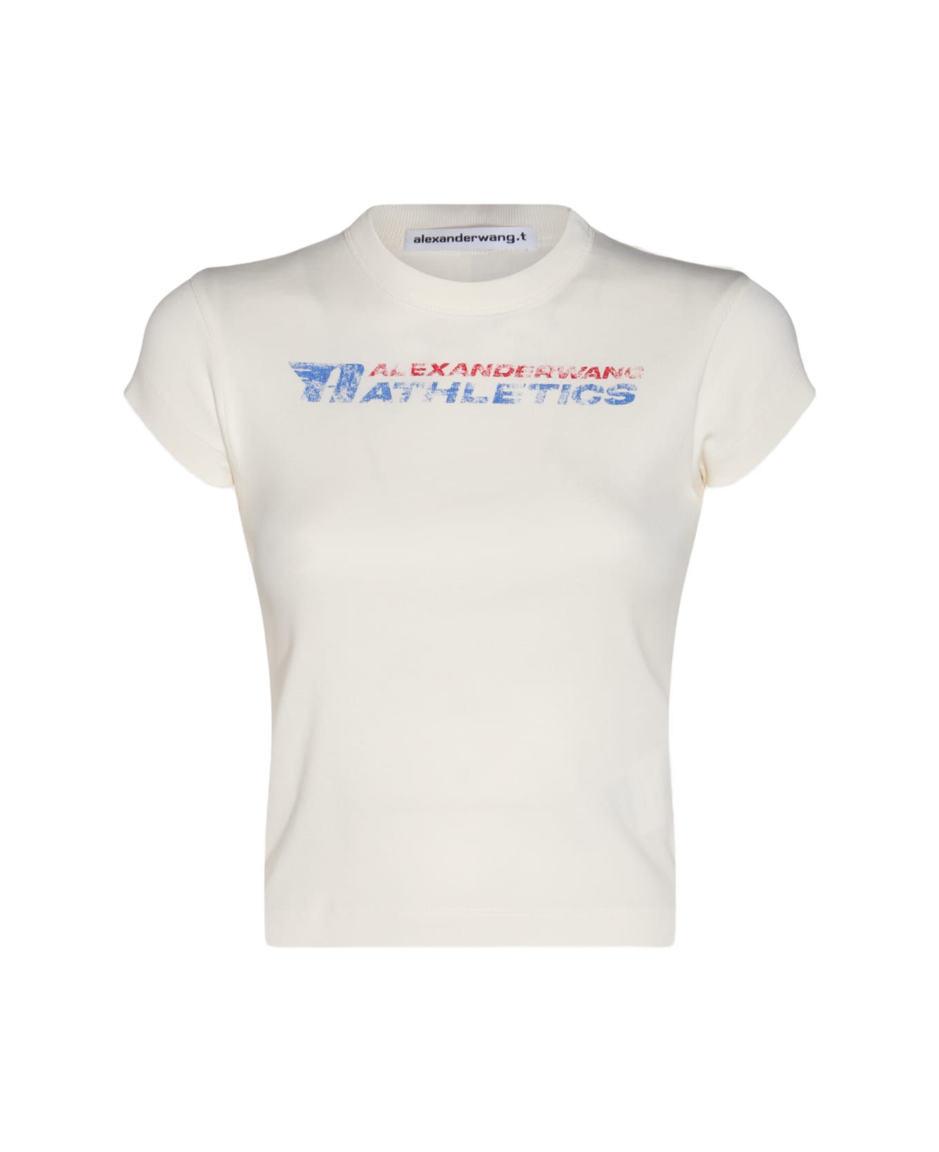 Alexander Wang White Cotton T-shirt - VINTAGEWHITE