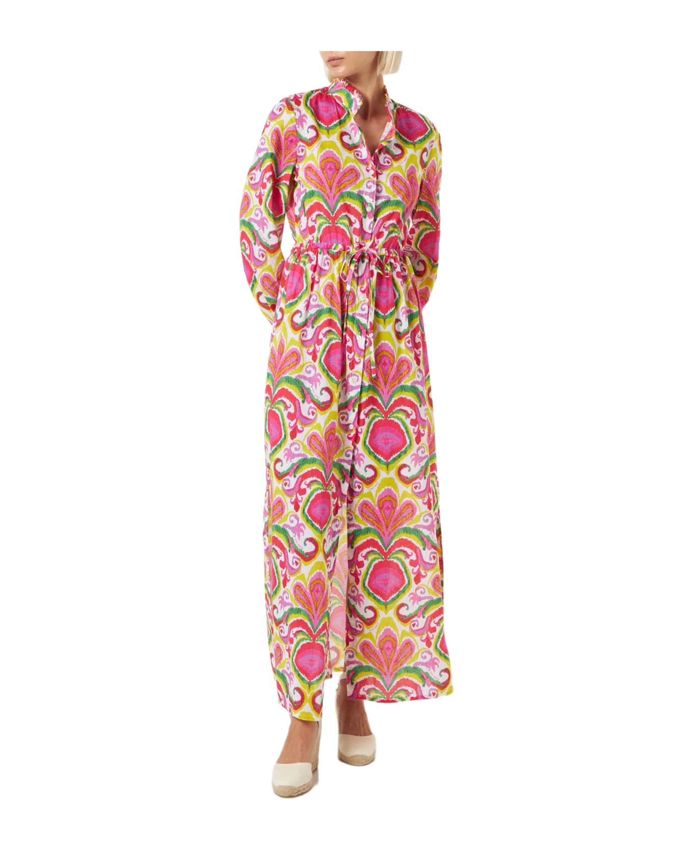 MC2 Saint Barth Woman Beach Dress With Ikat Print - PINK