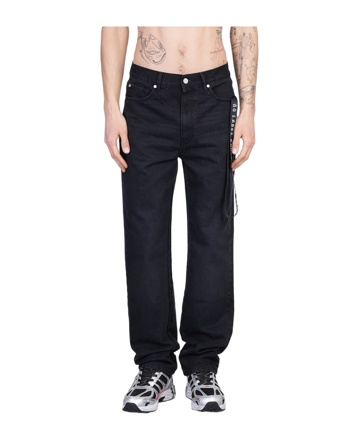 44 Label Group Francisco Jeans In Black Cotton - black