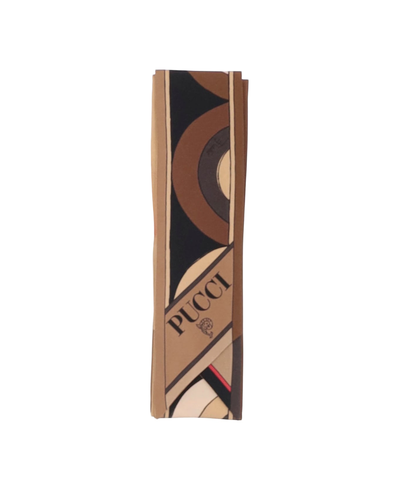 Pucci Printed Silk Scarf - Brown