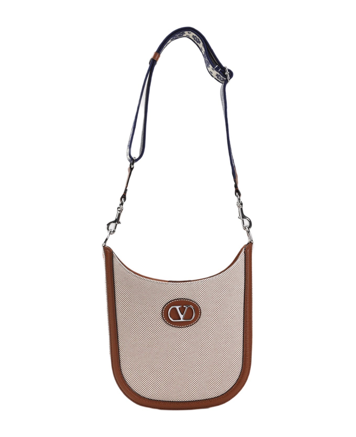 Valentino Garavani Vlogo Shoulder Bag - Nat-tobacco/sel/bia-t.di Moro/ivory-navy