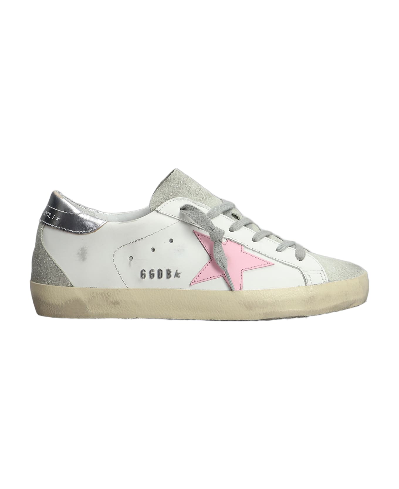 Golden Goose Superstar Sneakers In White Leather - white