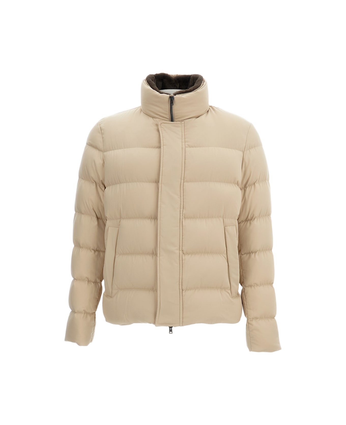 Herno Bomber In Arendelle E Faux Fur - Beige