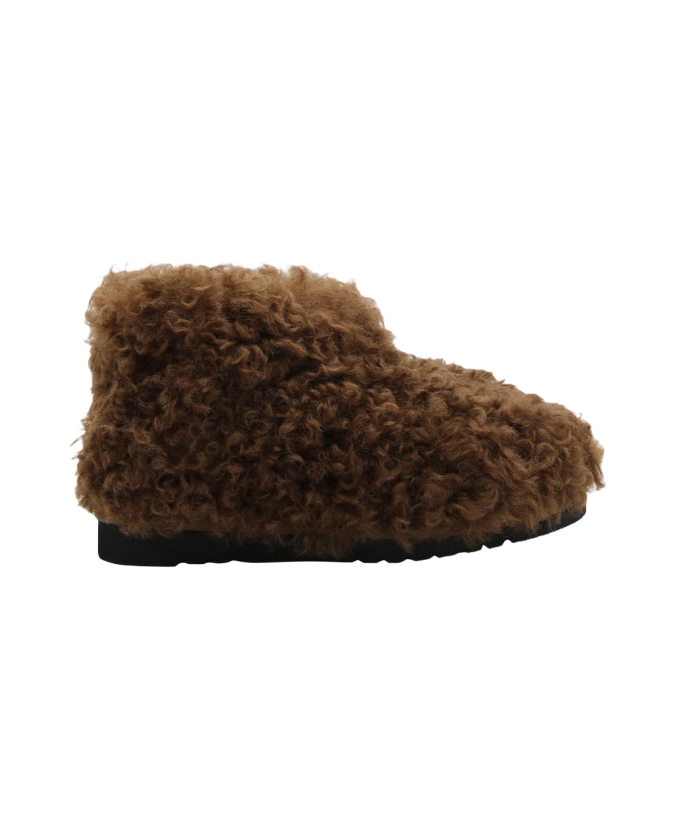 STAND STUDIO Brown Faux Fur Olivia Cropped Boots - Brown