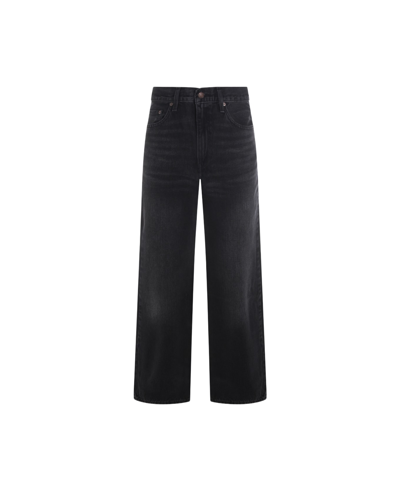Levi's Black Cotton Baggy Dad Jeans - SHRINK UP
