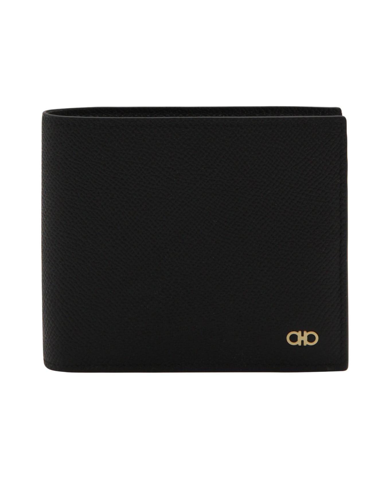 Ferragamo Black Leather Wallet - Black