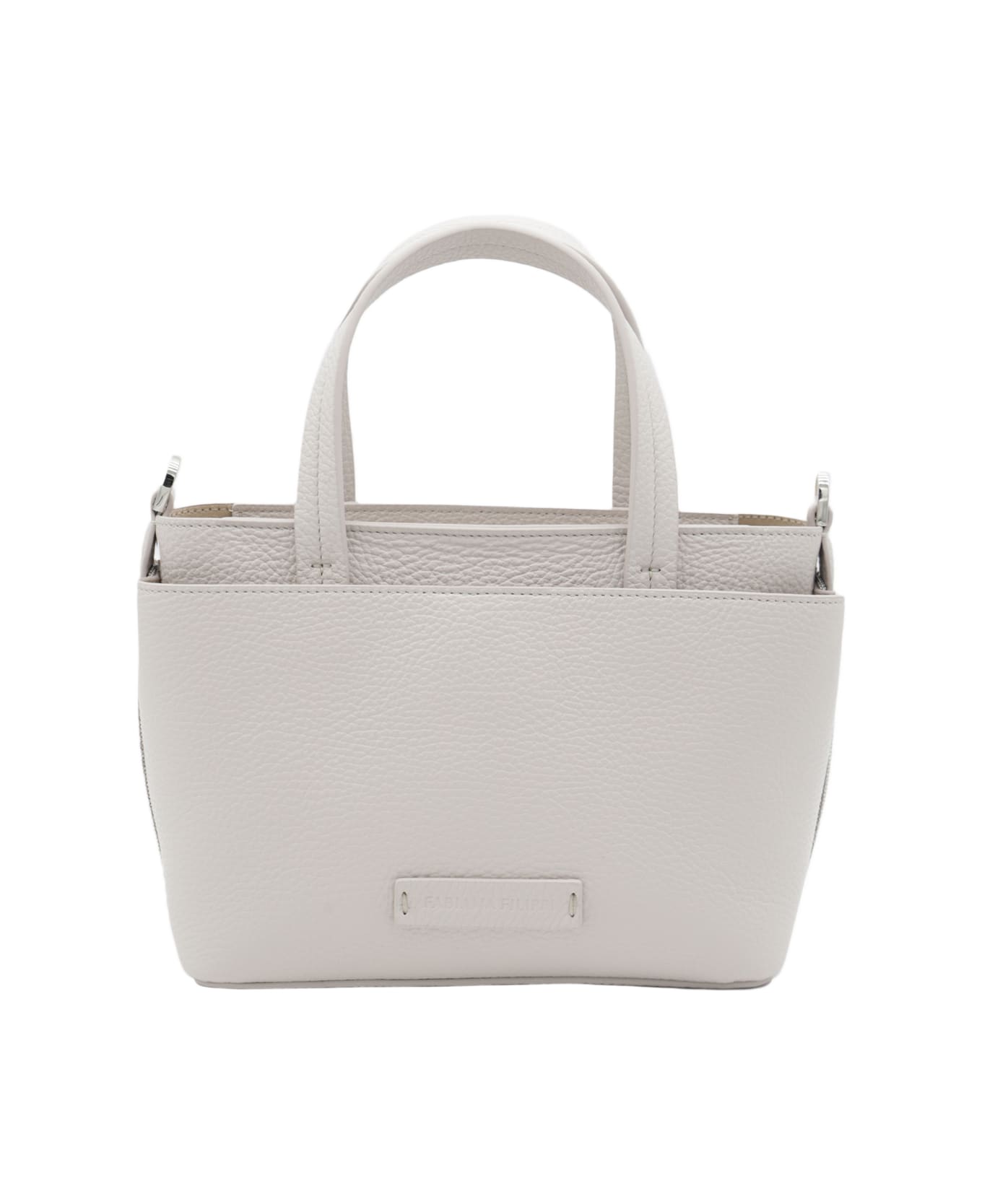 Grey Leather Tote
