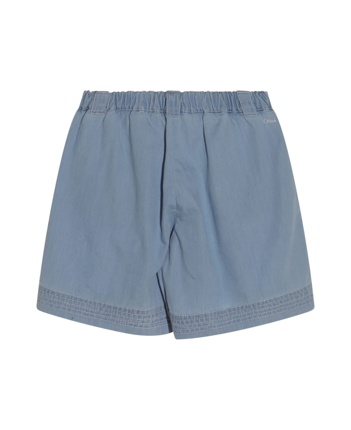 Chloé Grey Cotton Shorts - Light Grey
