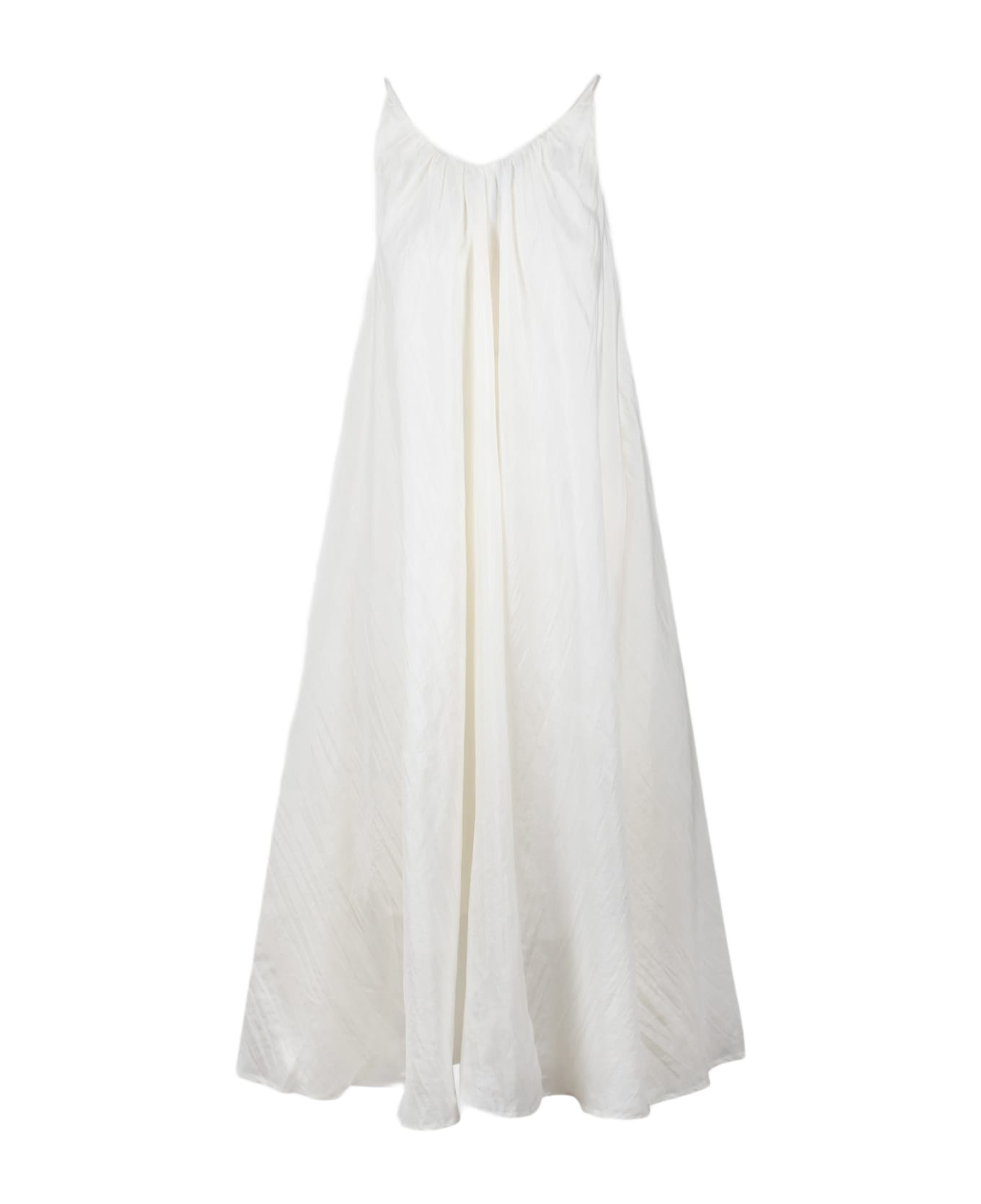 The Rose Ibiza Silk Long Dress - White