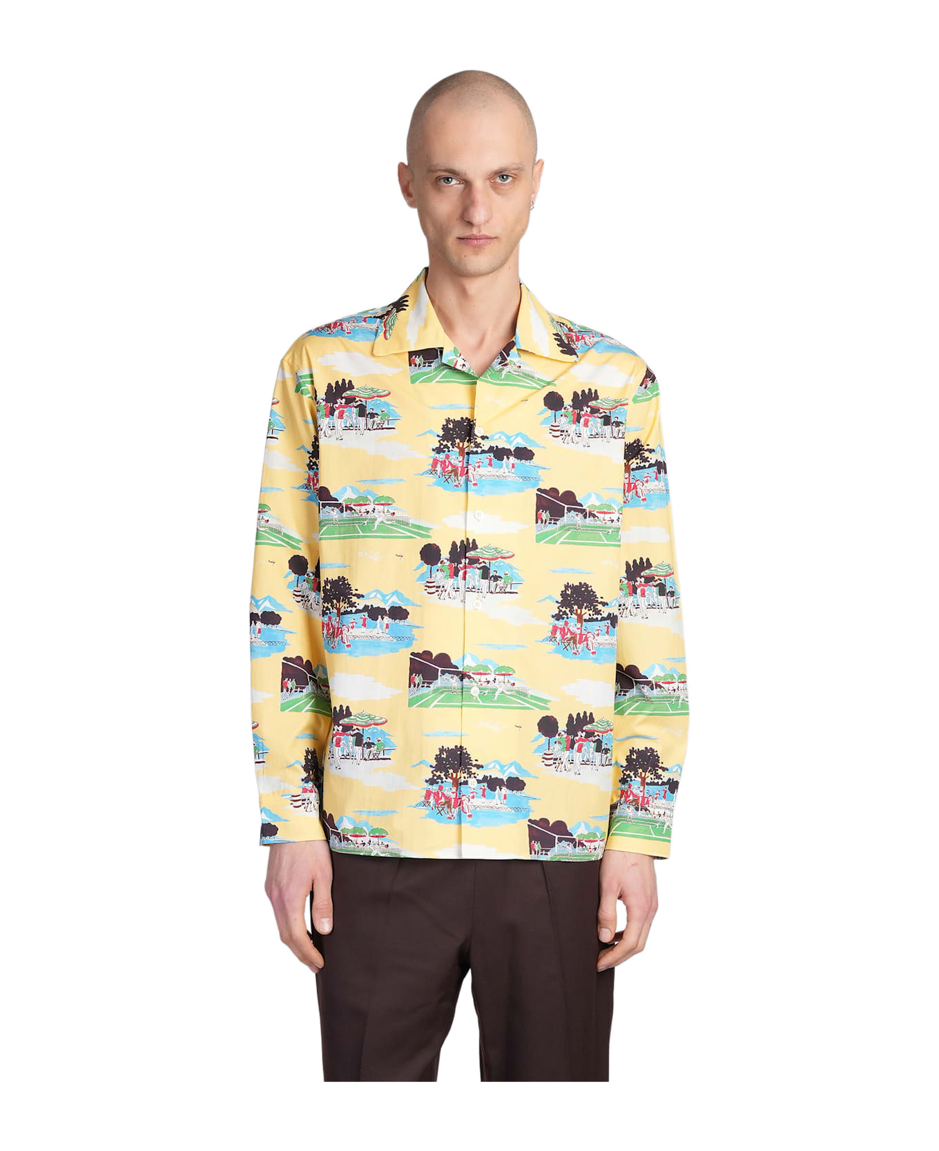 Drôle de Monsieur Shirt In Yellow Cotton - yellow