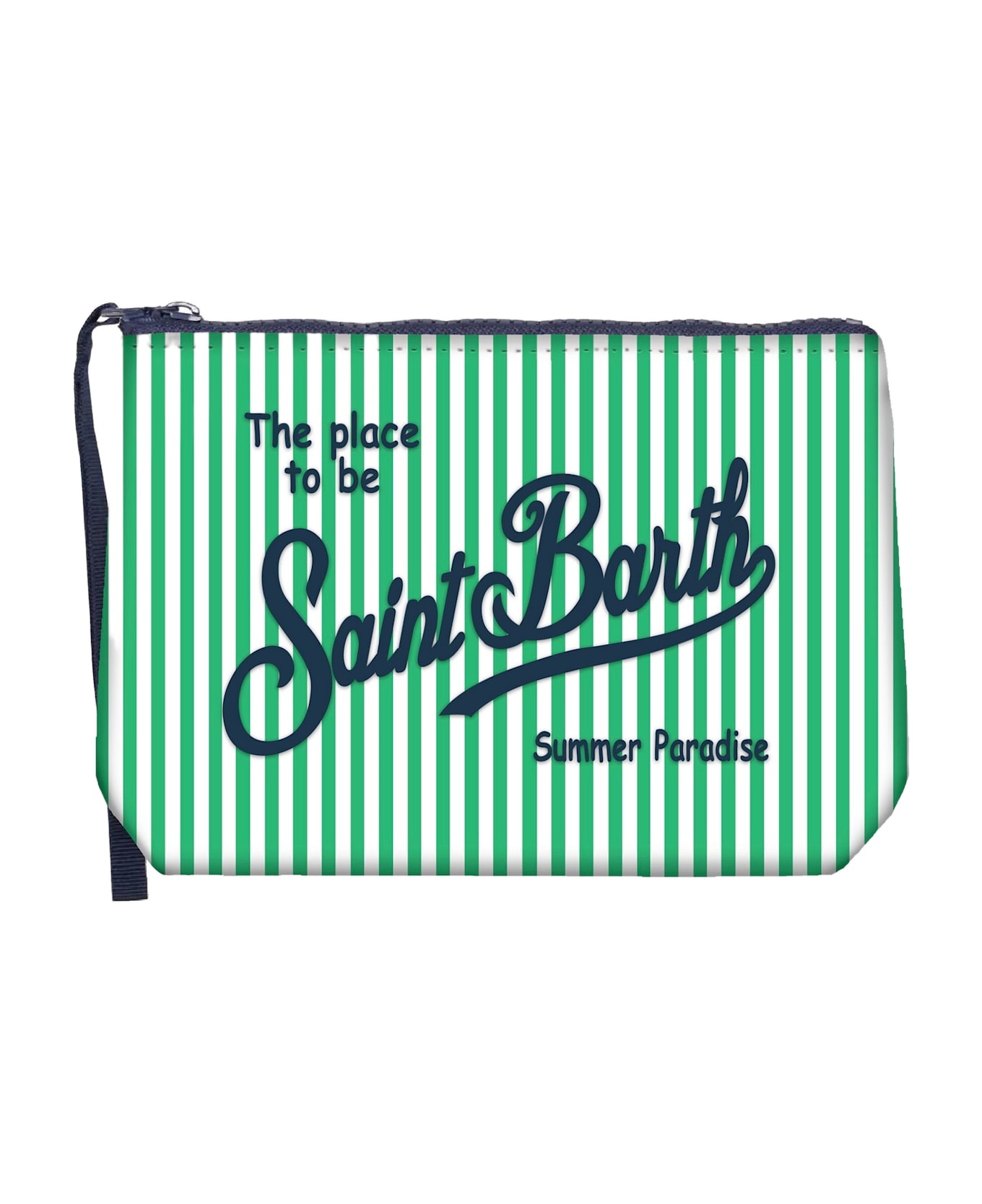 MC2 Saint Barth Aline Pochette - Righe Bianco Verde