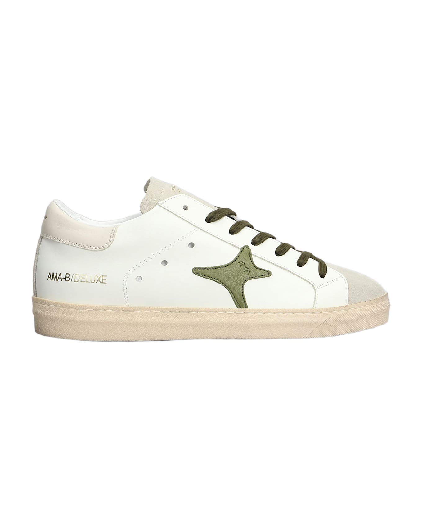 AMA-BRAND Sneakers In White Suede And Leather - white