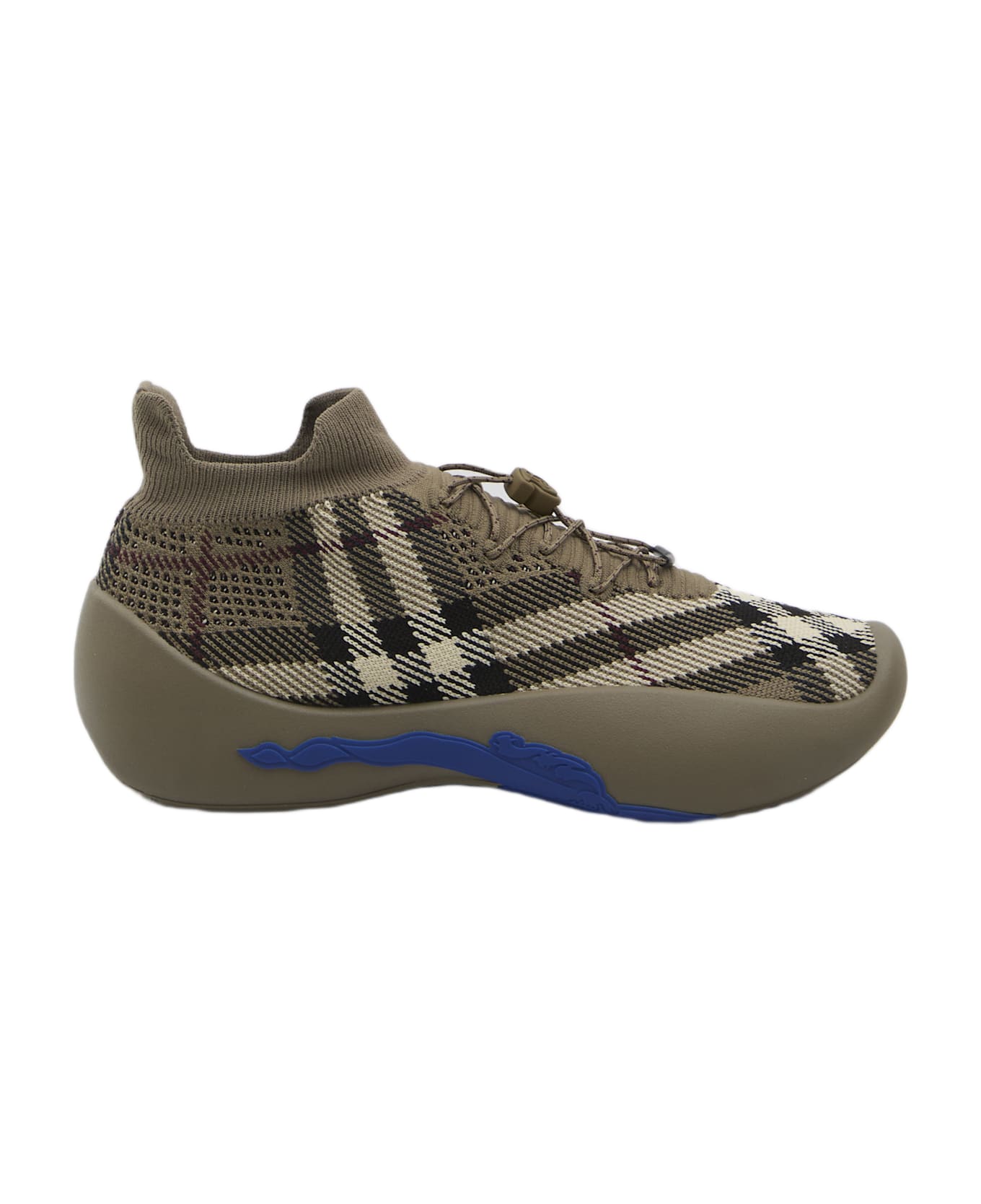 Burberry Check Knit Neptune Sneakers - BROWN