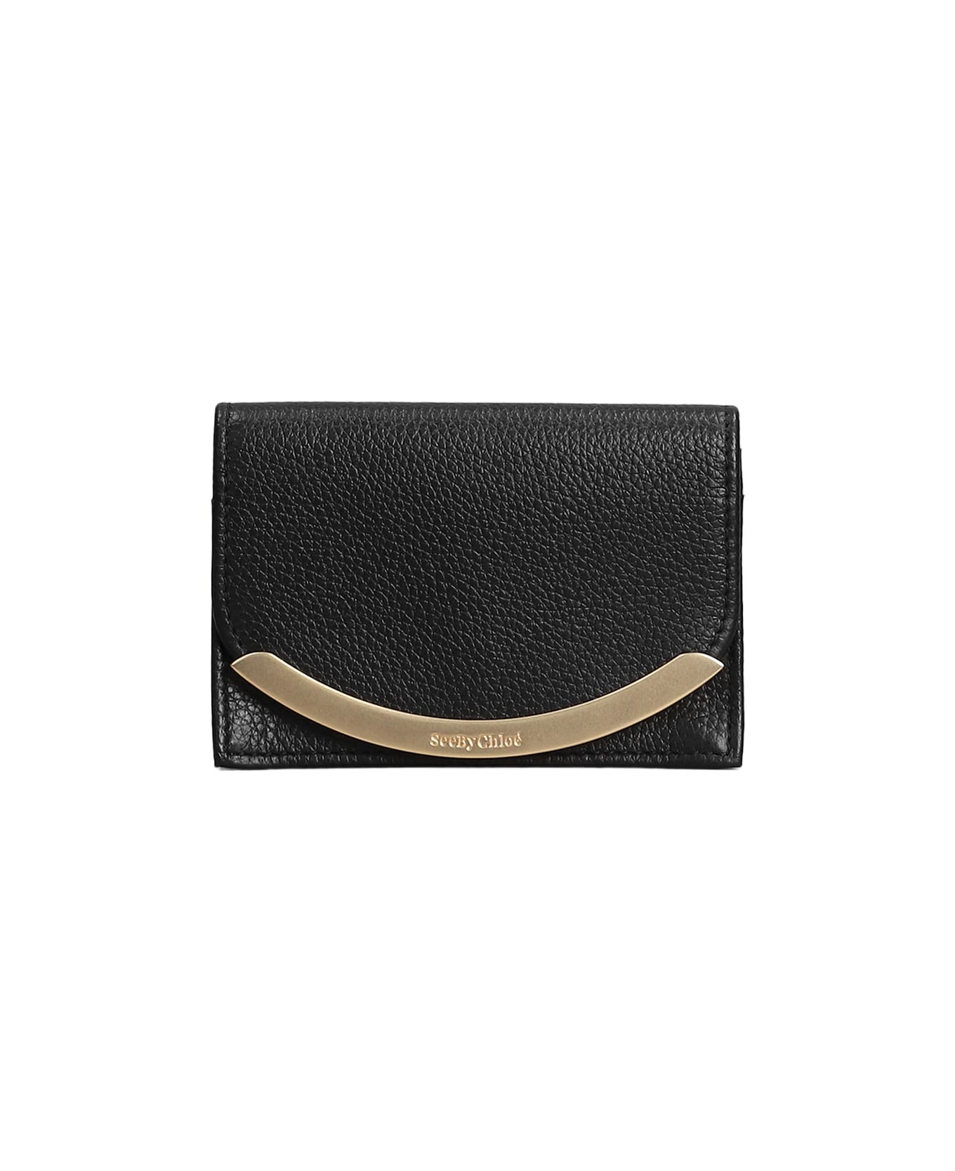 See by Chloé Lizzie Wallet In Black Leather - Black 財布
