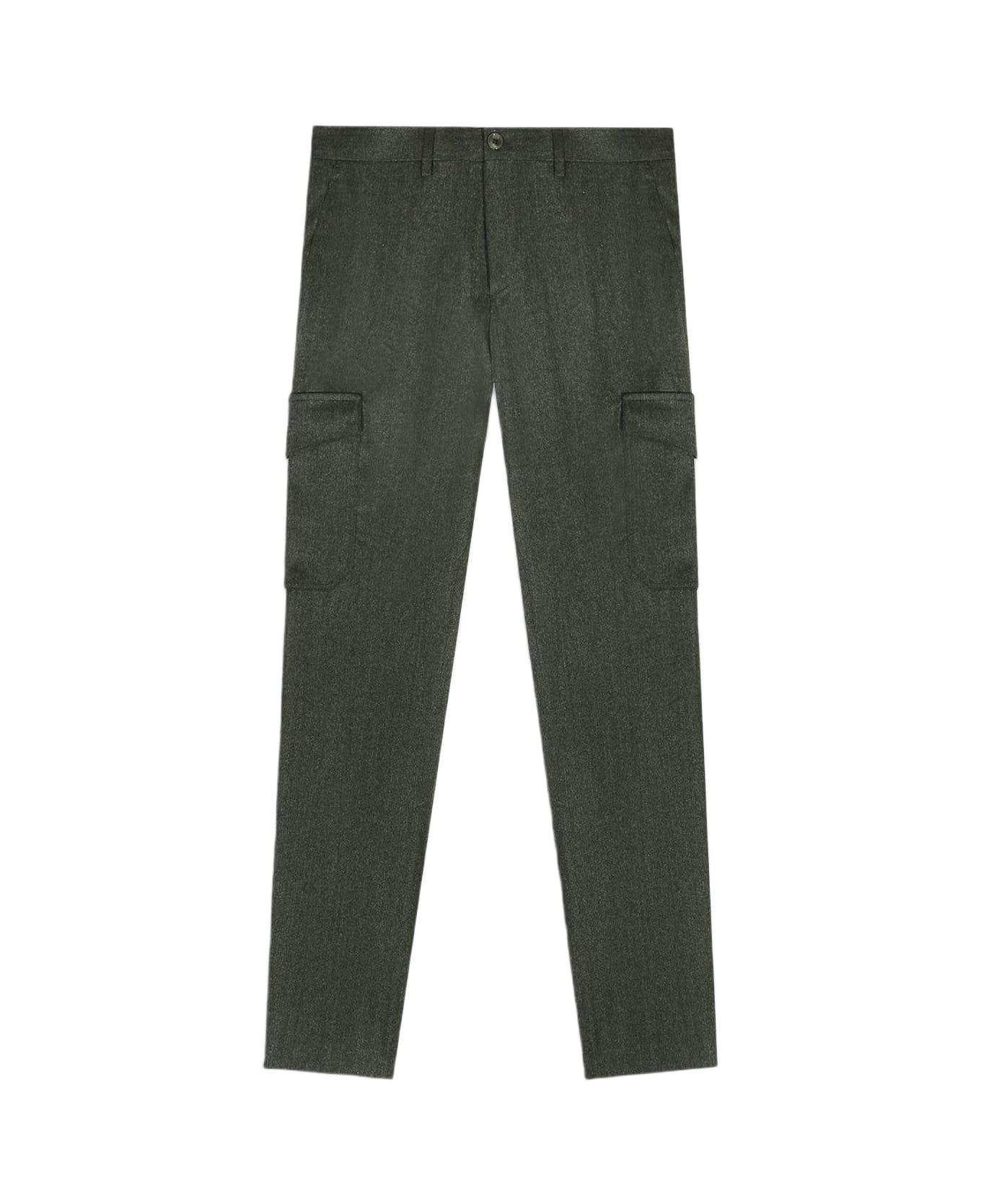 Larusmiani Wool Cargo Trousers Verbier Pants - Green