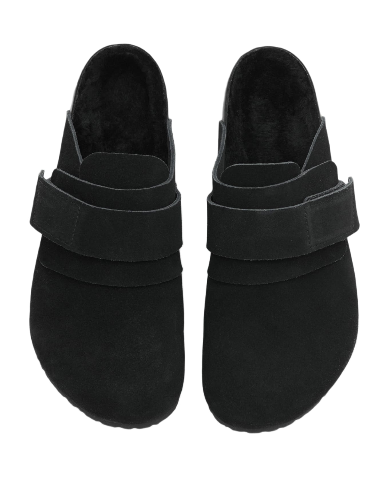 Birkenstock Nagoya Suede Slippers - Black