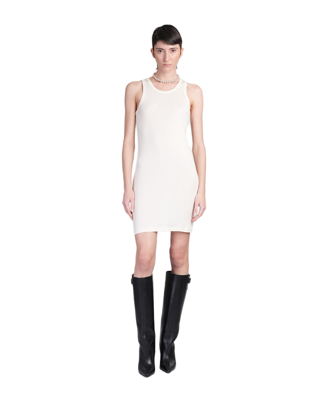 Helmut Lang Mini Dress In Beige Cotton - beige