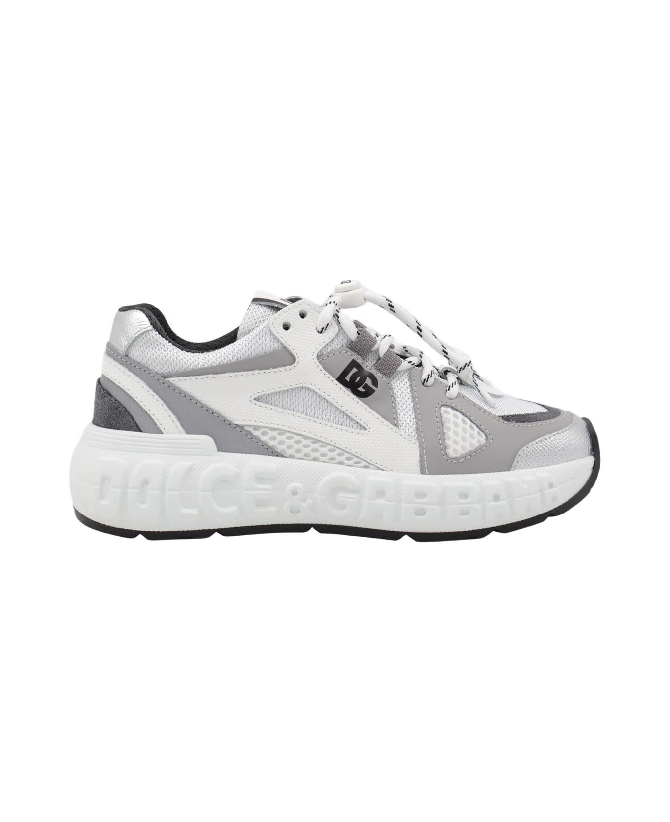 Dolce 
Gabbana Grey And White Sneakers - Grigio/bianco