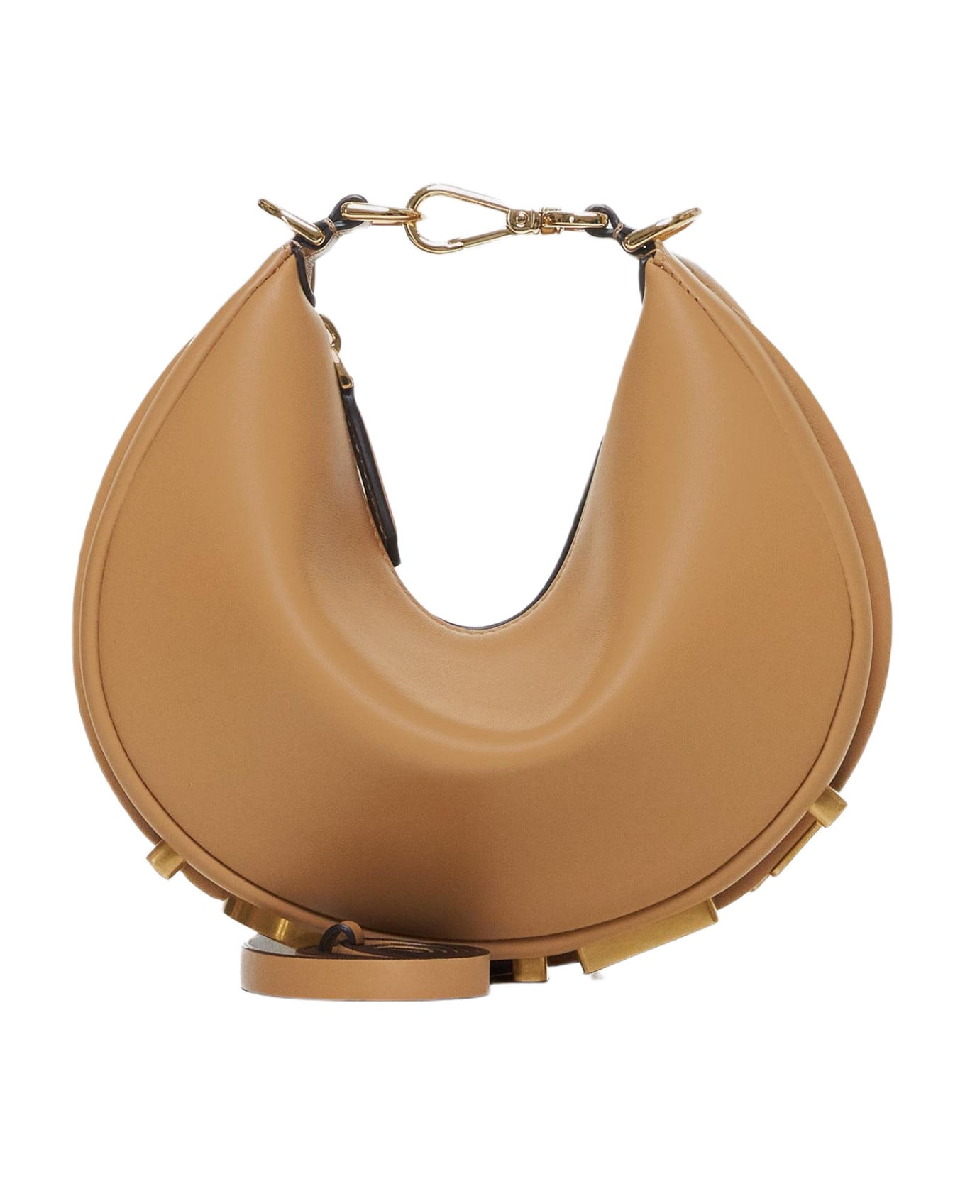 Fendi Graphy Mini Leather Bag - Beige