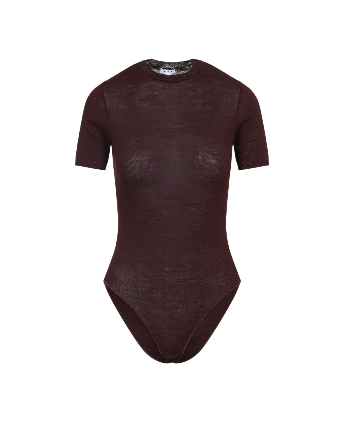Alaia Alaïa Wool And Silk Body - Aubergine