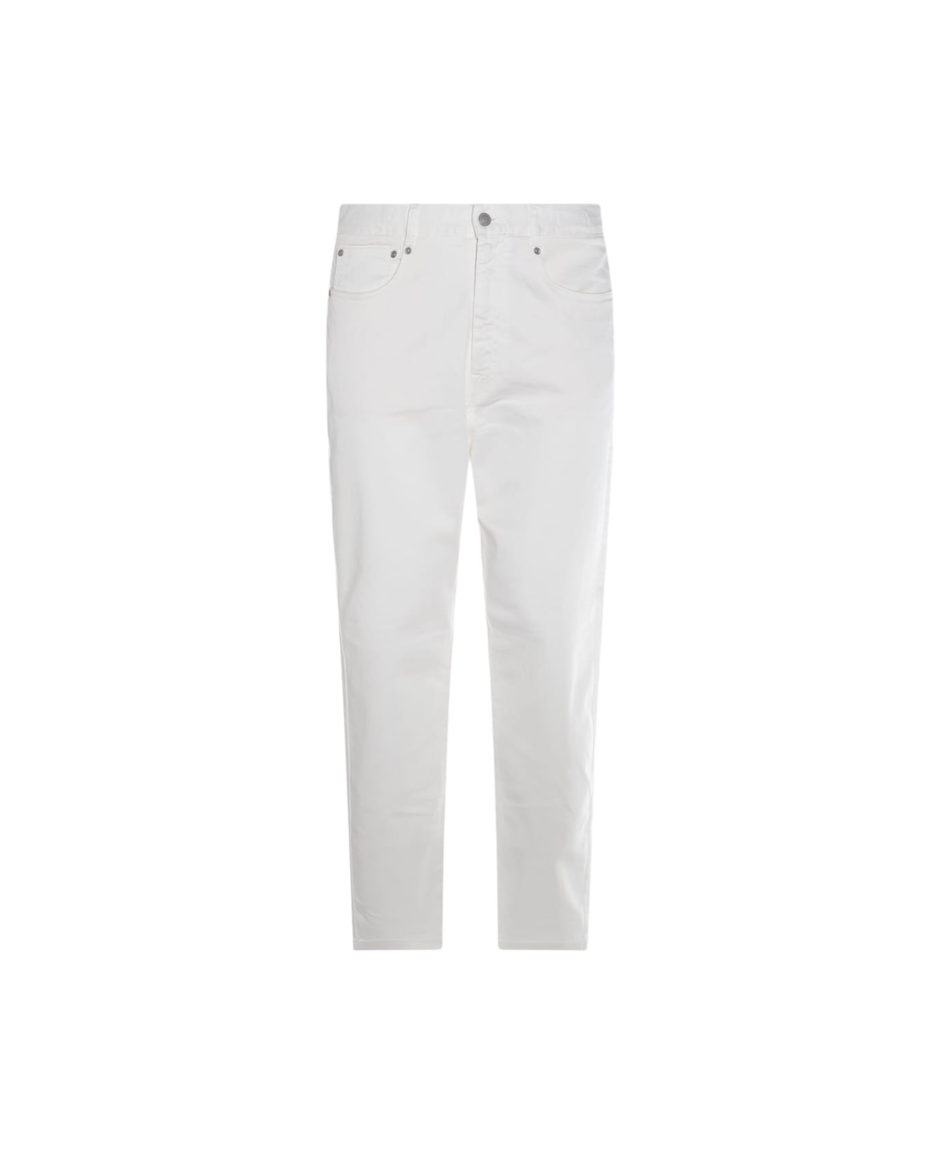 Altea White Cotton Denim Jeans - Beige