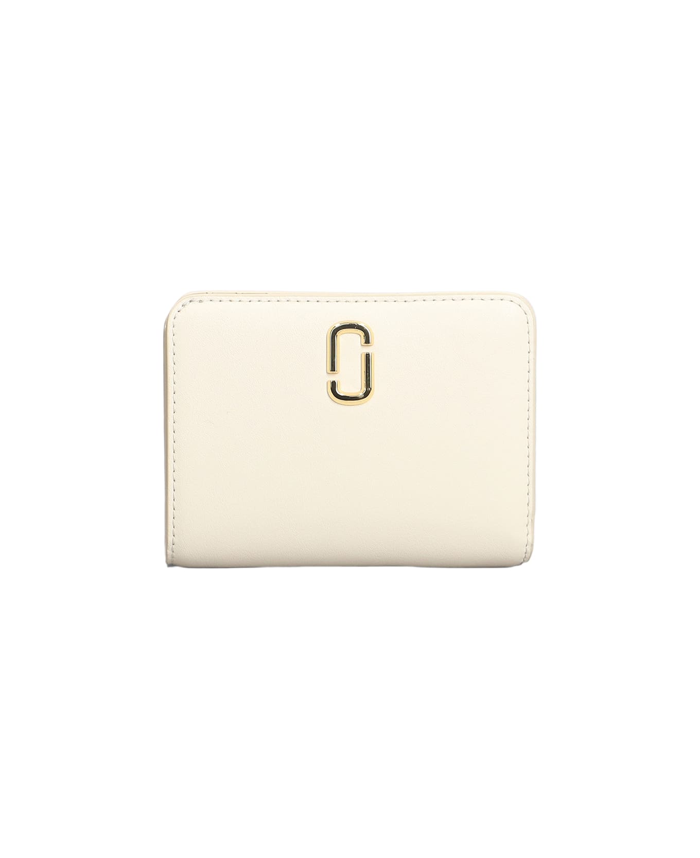 Marc Jacobs The Mini Compact Wallet In White Leather - white