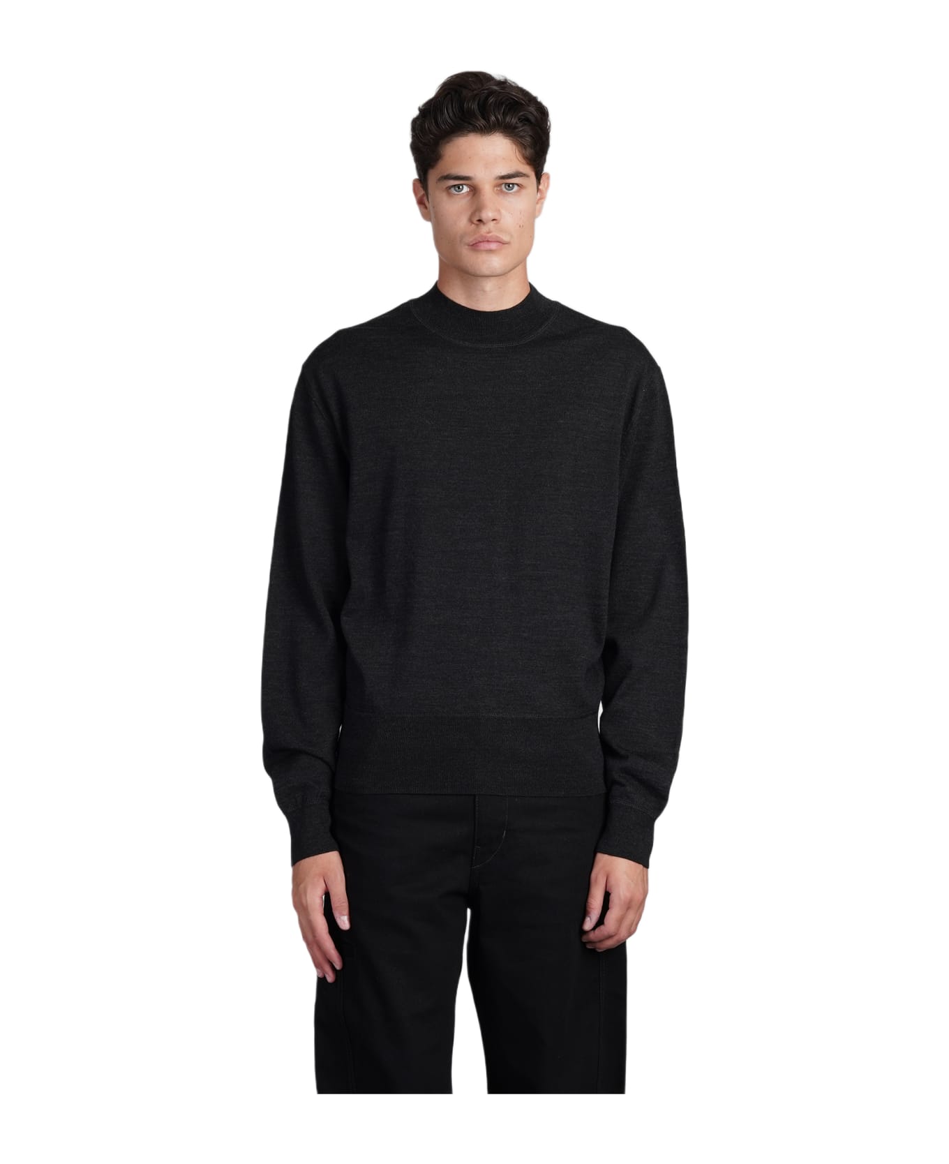 LEMAIRE mock neck jumper ブラウン S タグ付 ニットT Lemaire Brown Wool Seamless V-Neck Sweater Lemaire
