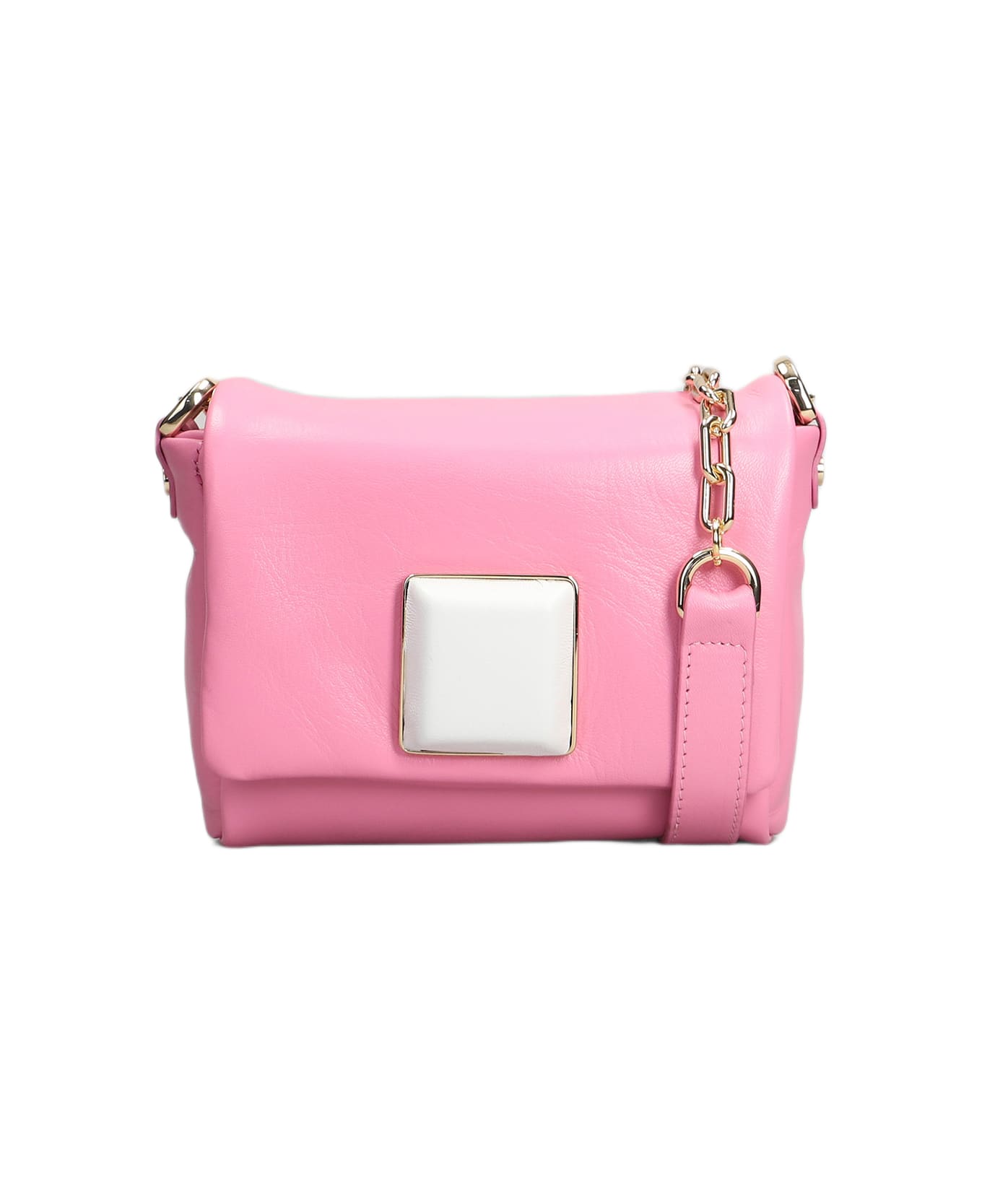 Roberto Festa Lucy Shoulder Bag In Rose-pink Leather - rose-pink