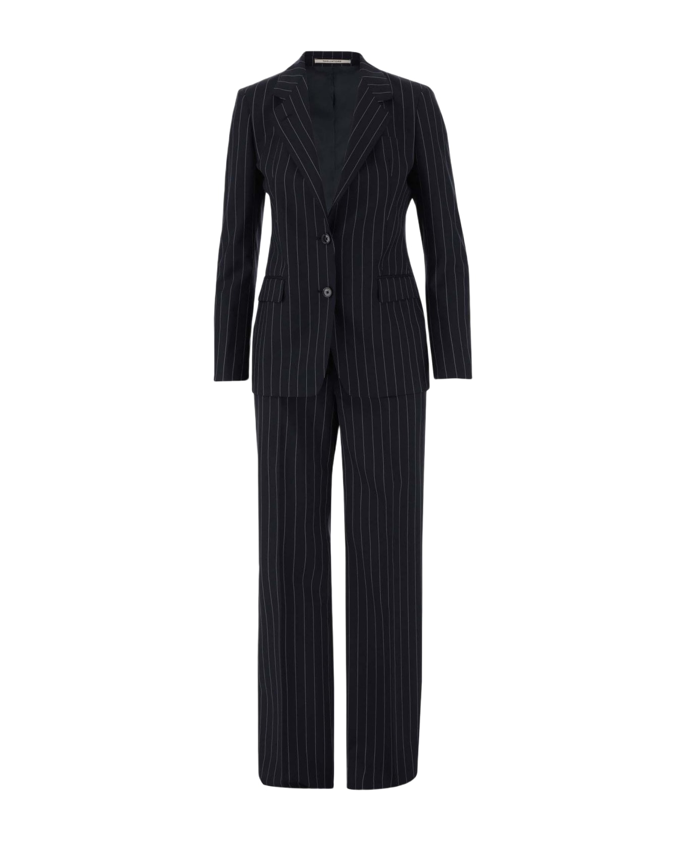 Tagliatore Virgin Wool Pinstripe Suit - Blue