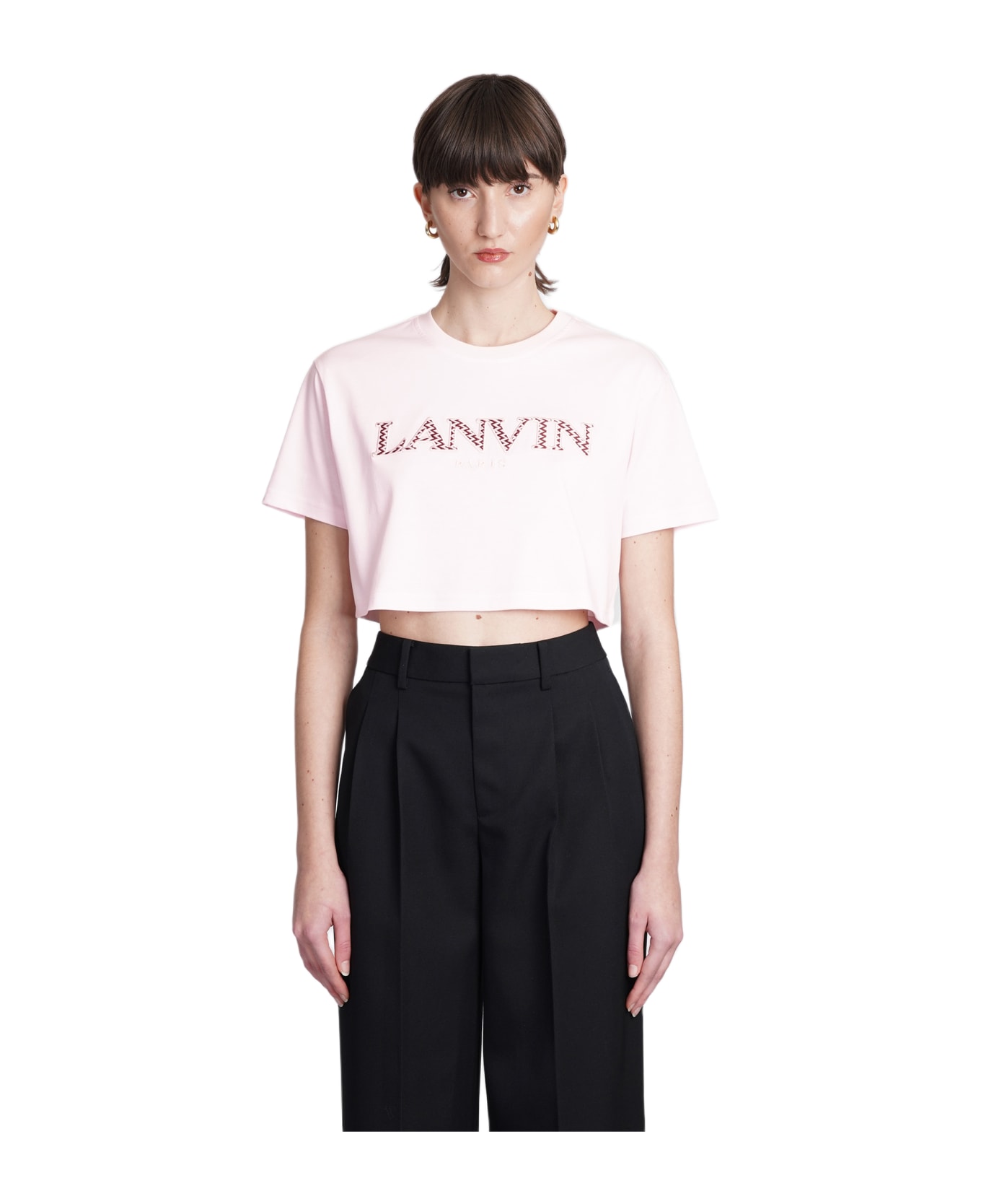 Lanvin T-shirt In Rose-pink Cotton - rose-pink Tシャツ