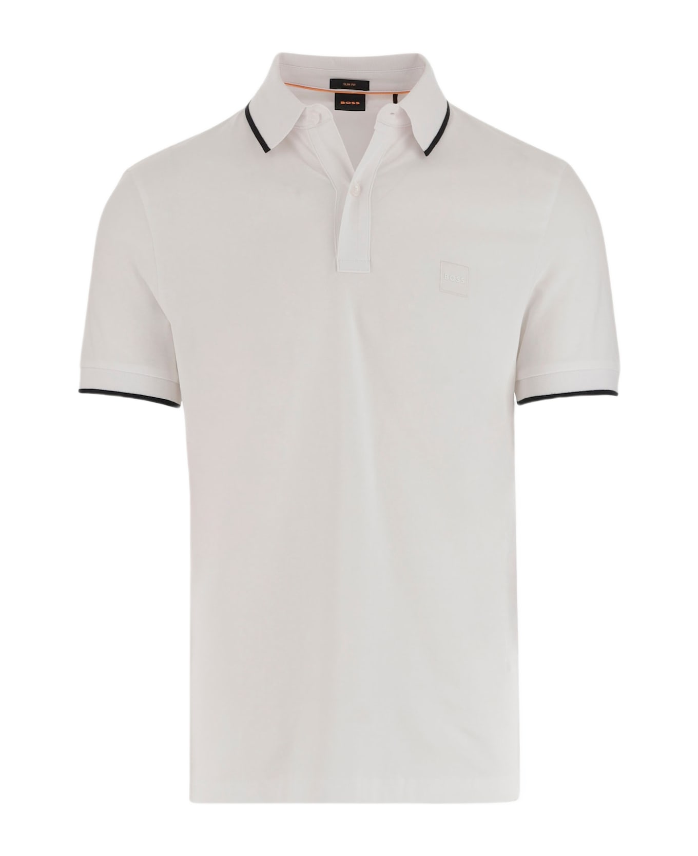 Hugo Boss Stretch Cotton Polo Shirt - White