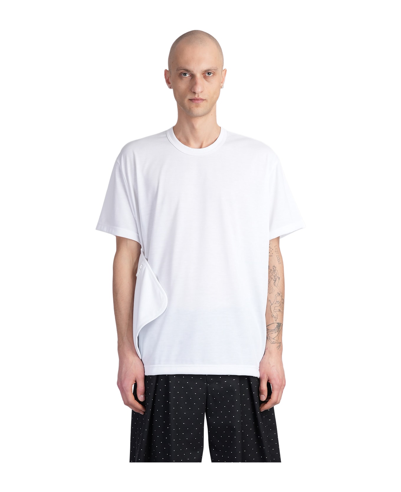 Comme Des Garçons Homme Plus T-shirt In White Polyester - white