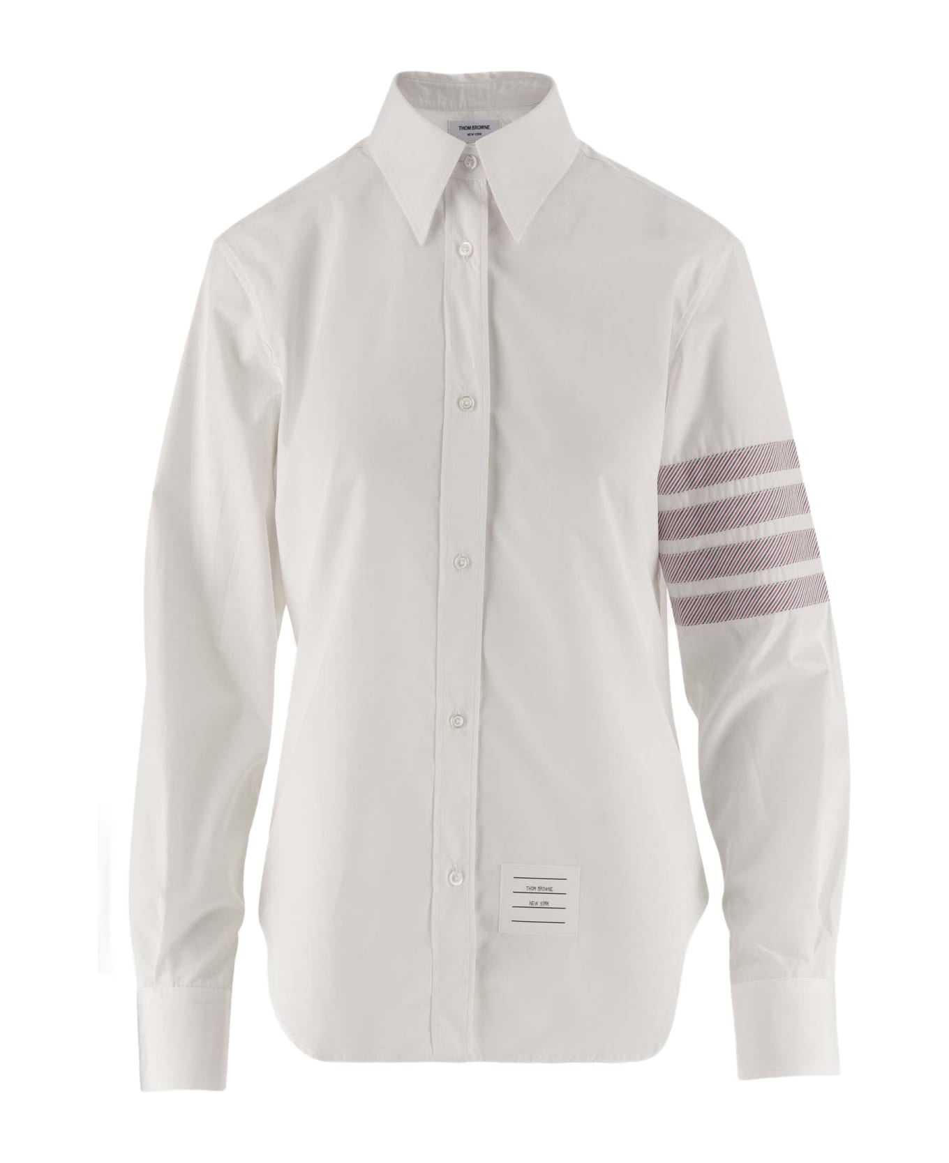Thom Browne 4 Bar Cotton Shirt - White