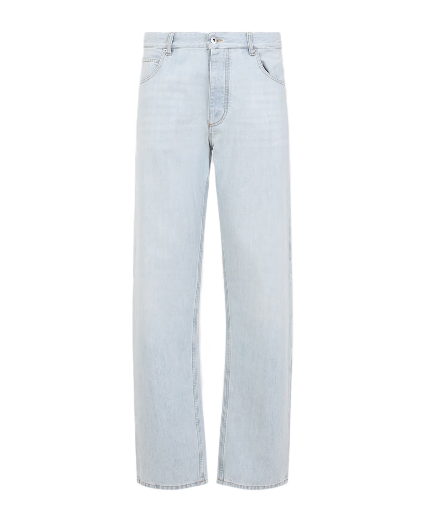 Bottega Veneta Straight Leg Denim Pants - Light Blue
