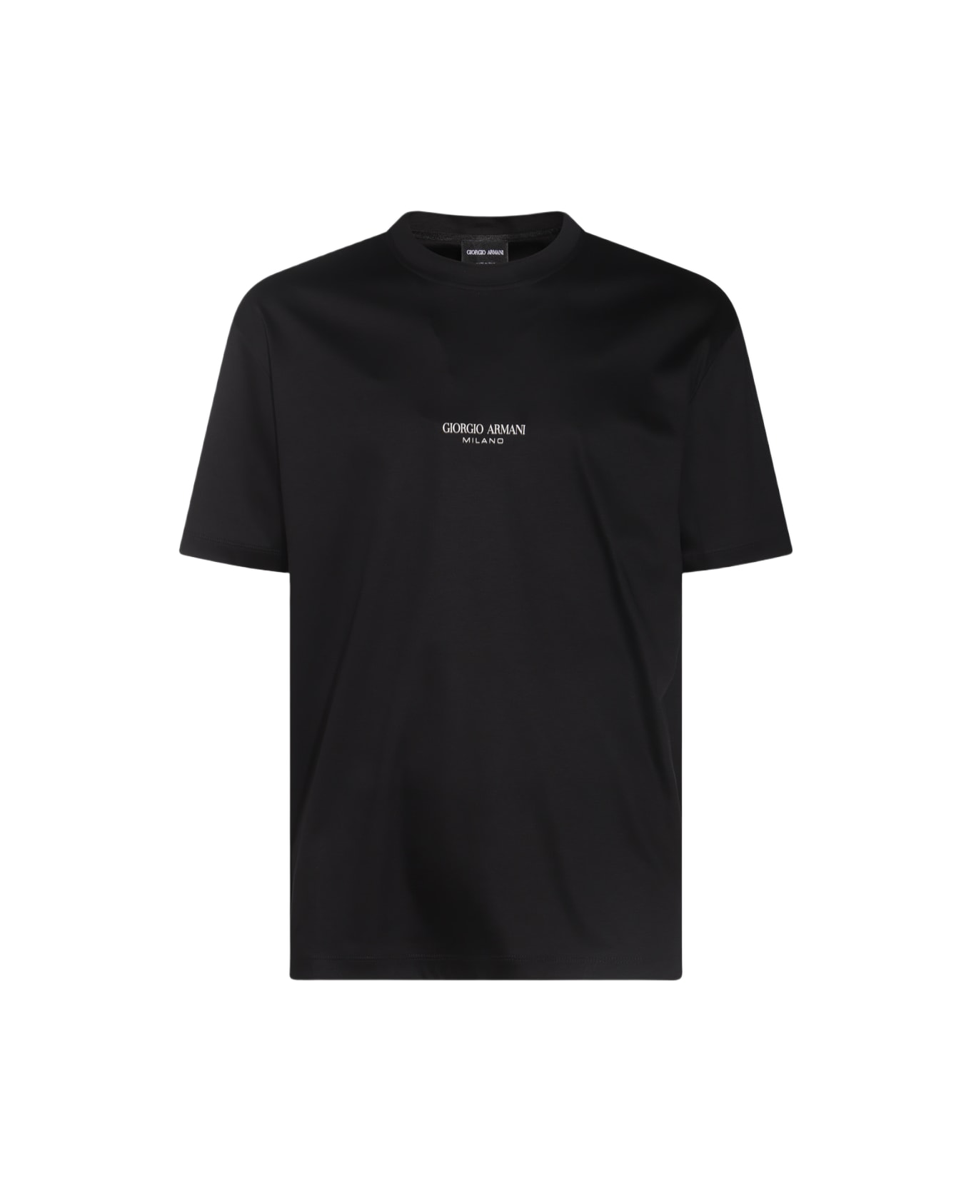Giorgio Armani Black Cotton T-shirt - Black