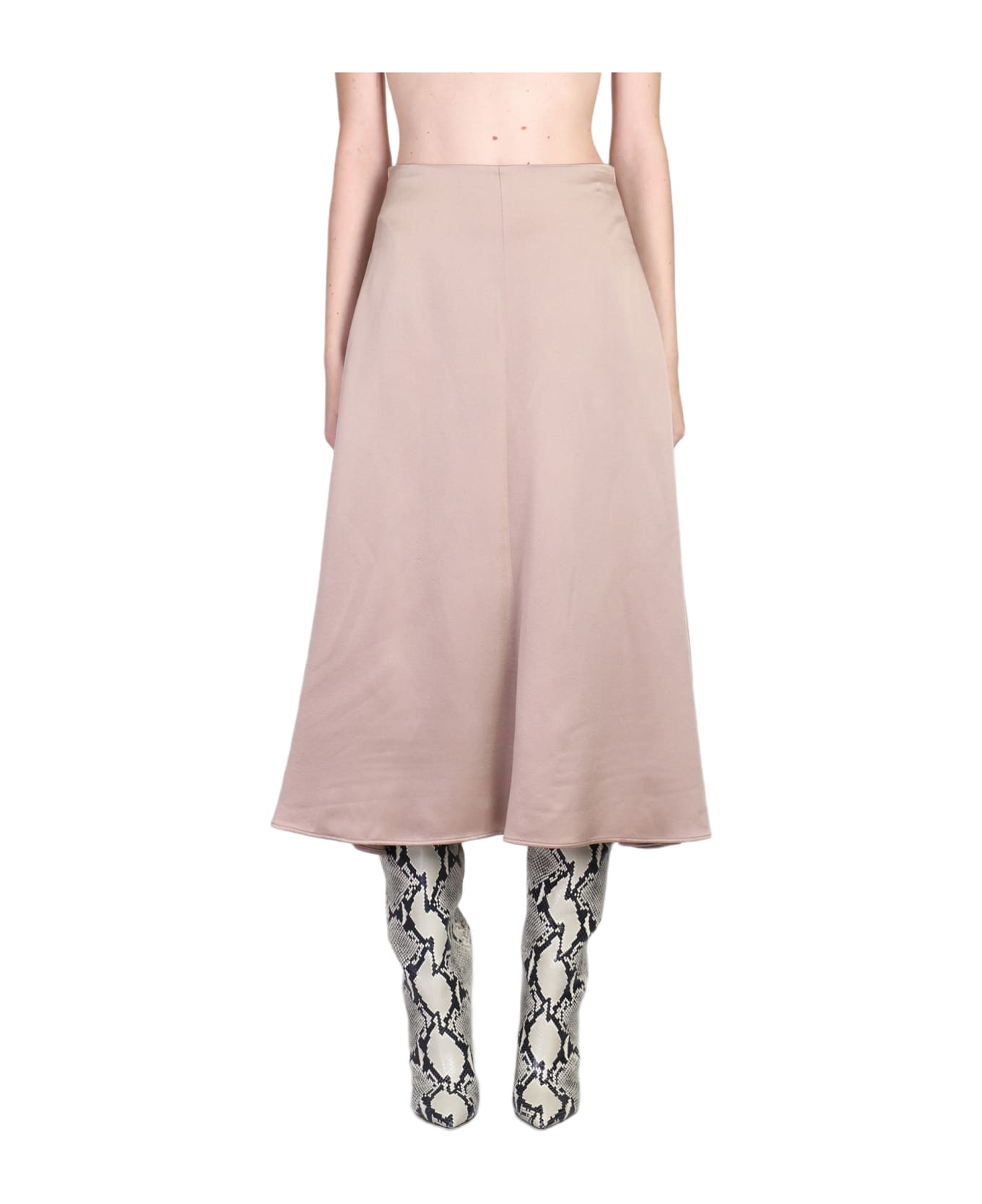 Rochas Skirt In Taupe Acetate - taupe