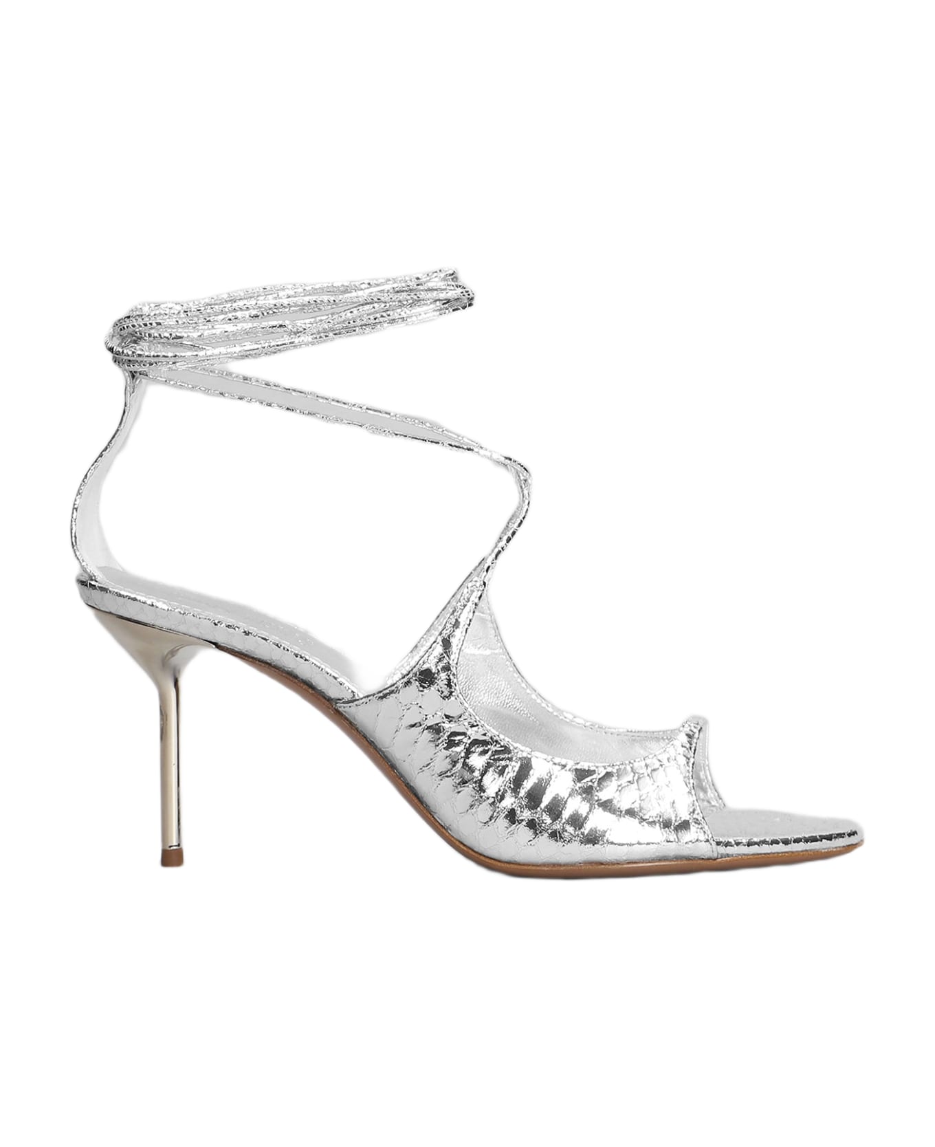Paris Texas Loulou Sandals In Silver Leather - silver
