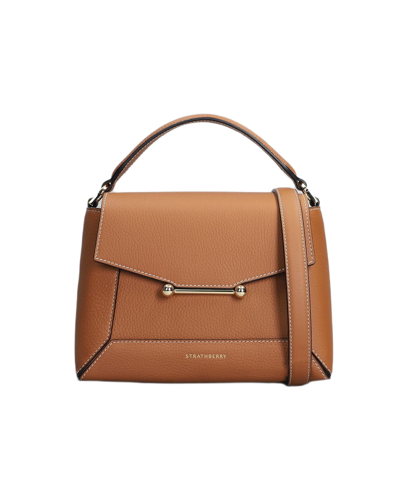 Strathberry Mosaic Shoulder Bag In Beige Leather - beige