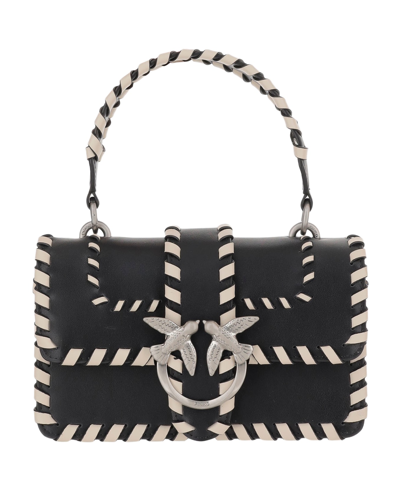 Pinko Mini Love Leather Handbag - Red